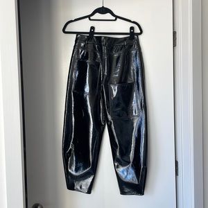 NEW FAUX PATENT LEATHER STYLISH DESIGNER PANTS
